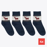 Warme Damensocken Wolle Hirschdesign