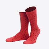 Von Jungfeld Dublin Dots Herrensocken rot