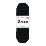 Asaka 12er-Pack Invisible Socks Bambus Schwarz A+ Fiber®