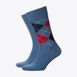Burlington men's socks Everyday 2 Pack light blue &amp; red