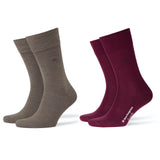 Burlington Herrensocken Mix Simon braun & bordeauxrot