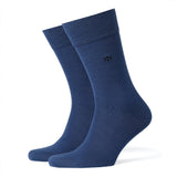 Burlington Herrensocken Leeds einfarbig blau Schurwolle