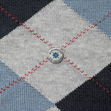Burlington men's socks Manchester diamond gray &amp; light blue