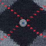 Burlington Preston Herrensocken mit Rauten marine & grau