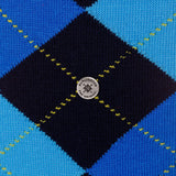 Burlington Damensocken Queen Rauten dunkelblau & hellblau