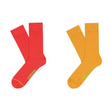 CHEERIO* set of 4 cotton socks red &amp; orange