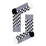 Happy Socks Box Herrensocken abstrakte Muster schwarz & weiß
