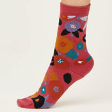 Thought Damensocken Bambus Blumenmuster