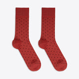 Von Jungfeld Freizeitsocke Dots Dublin Punktemuster rot