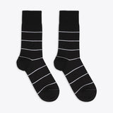Von Jungfeld Herrensocke Stripes Streifenmuster schwarz