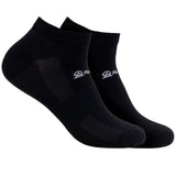 Asaka 12er-Pack Sneakersocken Bambus Schwarz A+ Fiber®